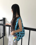 Inti Blue Big Dot Shoulder Bag