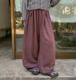 [unisex] Koent Key Ring Banding Sweat Balloon Wide Pants