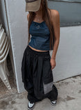 FIX Heart Denim Halter Sleeveless