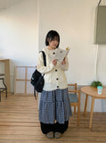 Kotori Cable Button Hood Knit Cardigan