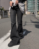 Longdi Bootcut Black Blue Washing Denim Pants
