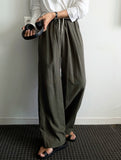 Summer Linen Pintuck Wide Pants