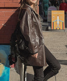 Mute Half Leather Jacket