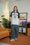 Marine Wave Raglan Short Sleeve Tee