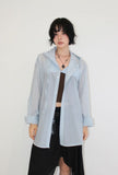 SHEER HOODED SHIRT