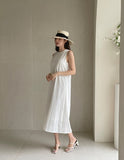 Blun Stripe Linen Sleeveless One Piece