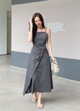 Shua Twist Wrap Bustier Long One Piece
