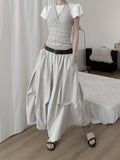 Tura Pintuck Long Skirt