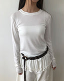 Ruer Frill Long Sleeve Layered T-Shirt