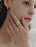 [Premium Plating] H Edition AB(W) Curve Wave Ring