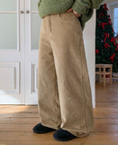 Yves corduroy brushed wide pants