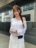 Dig Boat Neck Strap Off Mesh Knit