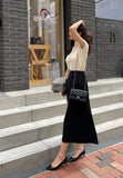 Enard satin flared skirt