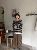 Sakki pin tuck wide cotton pants