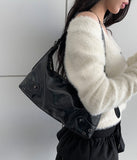 Mend Motor Leather Square Shoulder Bag