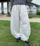 Hyugi Pintuck Adjust Banding Wide Pants