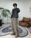 Kubi Wave Curved Cotton Pants