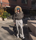 [Lining Fur] Trisher Raccoon Fur Cut Padding Jumper