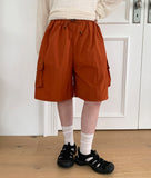 [Unisex] Hebly Nylon Banding Cargo Bermuda Pants