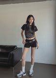 Memory Raglan Semi Crop Tee