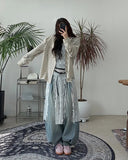 Berry eyelet double long belt