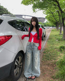 Becky Rough Damaged Denim Pants