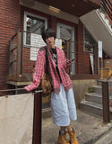 Venish dirty hood check shirt