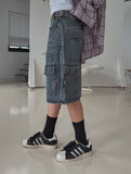 Zipper Two Way Cargo Bermuda Pants