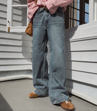 Dep washing card denim pants
