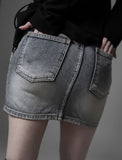 Vintage brushed denim skirt