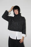BOCASHI HIGH-NECK CARDIGAN