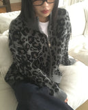 Dotty Leopard Knit Zip-Up