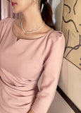 Laibis Drape Shirred H-Line One Piece