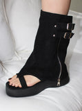 (2-WAY) SUEDE FLIP-FLOP BOOTS
