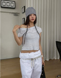 Clothi Solid Crop Short Sleeve Hoodie