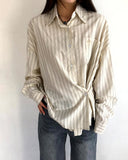 Wayu Stripe Two-Way Shirt