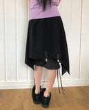 Royce Chiffon Layered Banding Midi Skirt