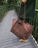 Washed Embroidered Tote Bag