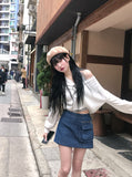 [U-BASIC] Basic Balloon Cropped Cardigan