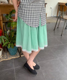 Ruri Color Lace Midi Skirt