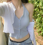 Thin Feminine Pendant Long Sleeve Cardigan