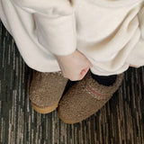 Moiru Fleece Platform Sole Slippers