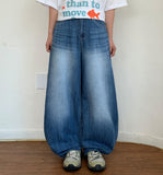 Kokans Summer Washing Denim Wide Pants