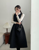 Aviel Quilted Flared Long One Piece