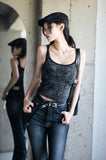 Marble Pattern Crop Top