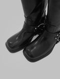 1128 Buckle Middle Boots (5 cm)