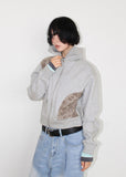 FLOWER PANEL HIGH-NECK JUMPER