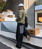 Way Lettering Wide Brushed Sweatpants