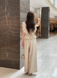 Bena Linen Sleeveless Banding Pants Set