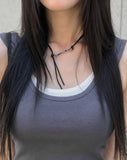 Most leather knot necklace